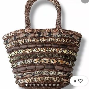 Vintage Cappelli Straworld Hand Woven Beach Bag
